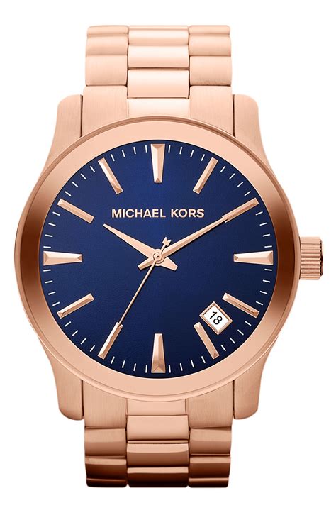 montre michael kors fond bleu|michael kors runway blue.